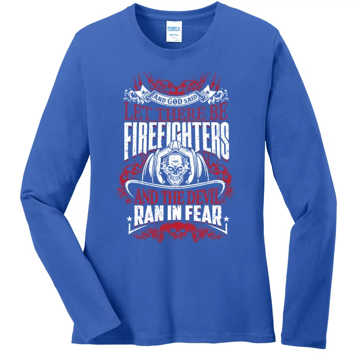 Funny Proud Firefighter Christmas Gift Fire Gift Ladies Long Sleeve Shirt