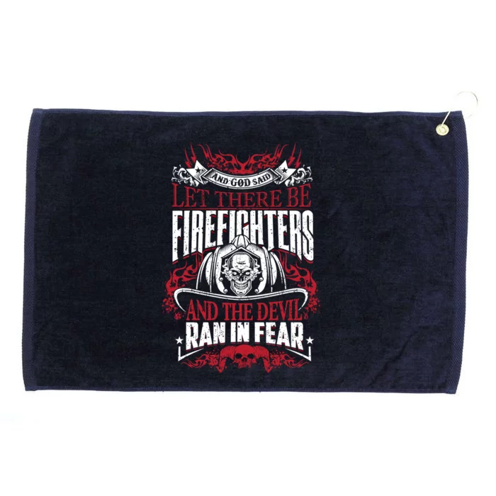 Funny Proud Firefighter Christmas Gift Fire Gift Grommeted Golf Towel