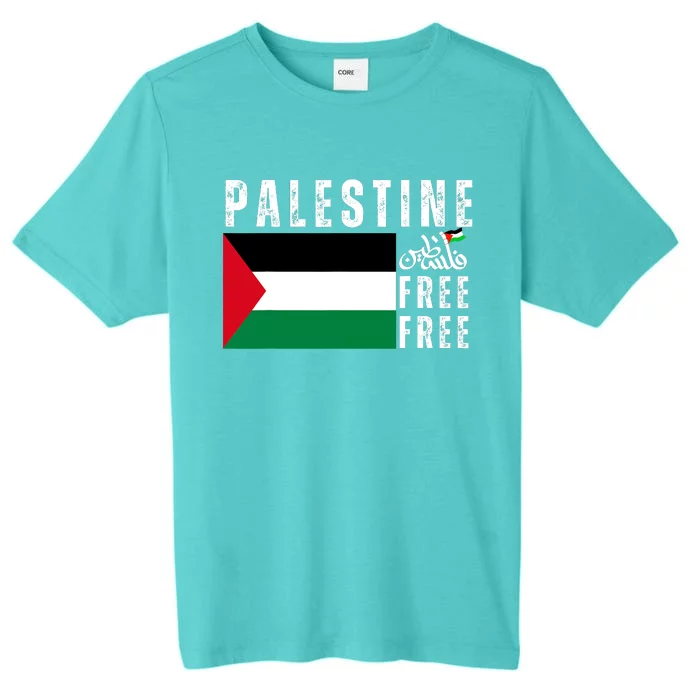 Free Palestine Free Gaza Vintage Palestine Flag ChromaSoft Performance T-Shirt