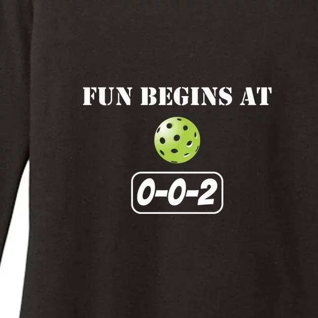 Fun Pickleball, Fun Begins At 002, Pickleball For Life Womens CVC Long Sleeve Shirt