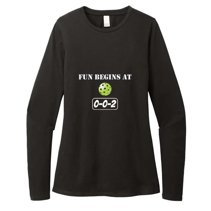 Fun Pickleball, Fun Begins At 002, Pickleball For Life Womens CVC Long Sleeve Shirt