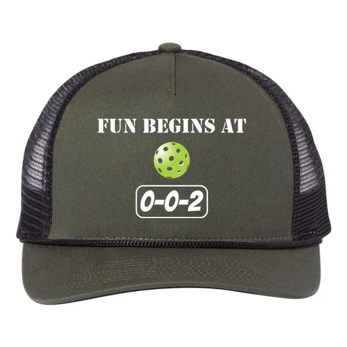 Fun Pickleball, Fun Begins At 002, Pickleball For Life Retro Rope Trucker Hat Cap