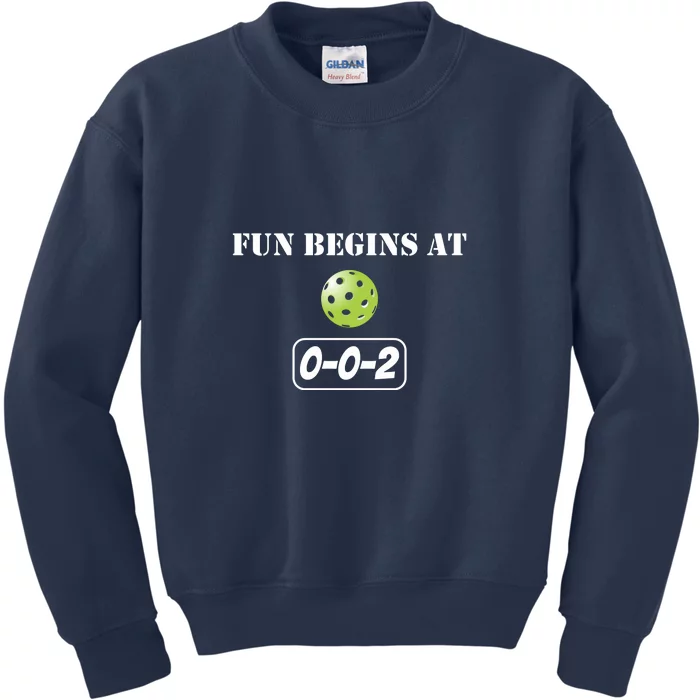 Fun Pickleball, Fun Begins At 002, Pickleball For Life Kids Sweatshirt