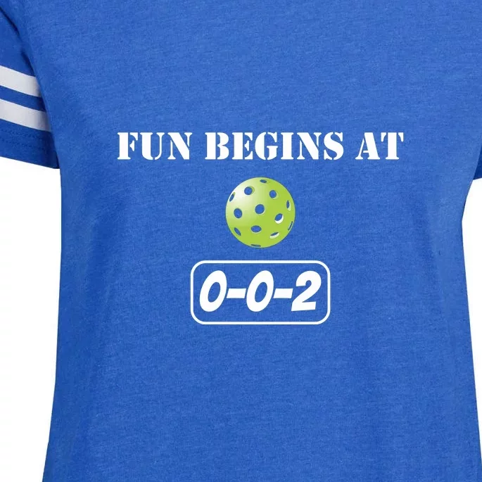 Fun Pickleball, Fun Begins At 002, Pickleball For Life Enza Ladies Jersey Football T-Shirt