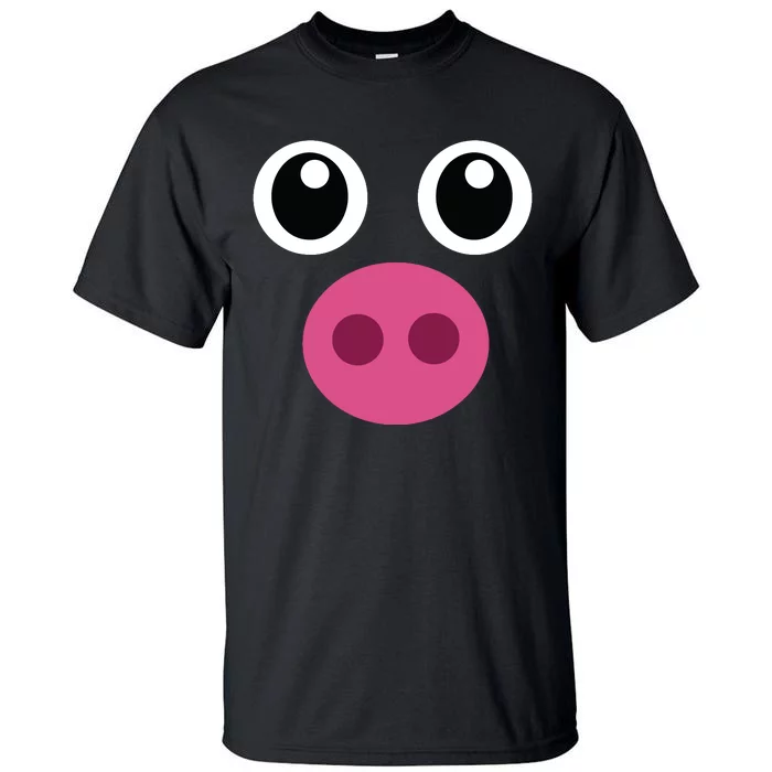 Funny Pig Face Swine Halloween Costume Gift Tall T-Shirt