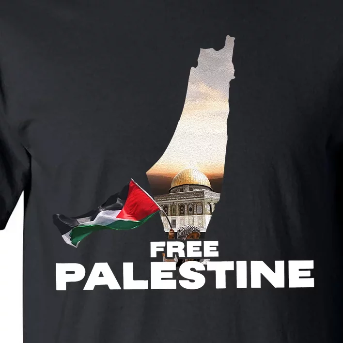 Free Palestine Flag Pray For Palestine Tall T-Shirt