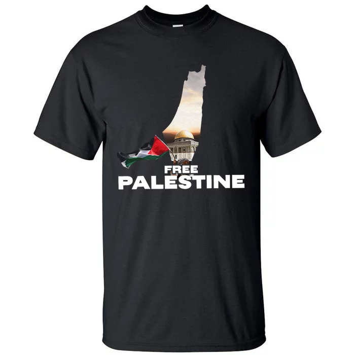 Free Palestine Flag Pray For Palestine Tall T-Shirt