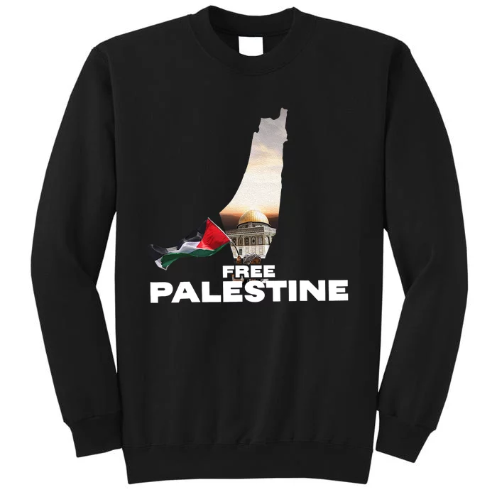 Free Palestine Flag Pray For Palestine Tall Sweatshirt