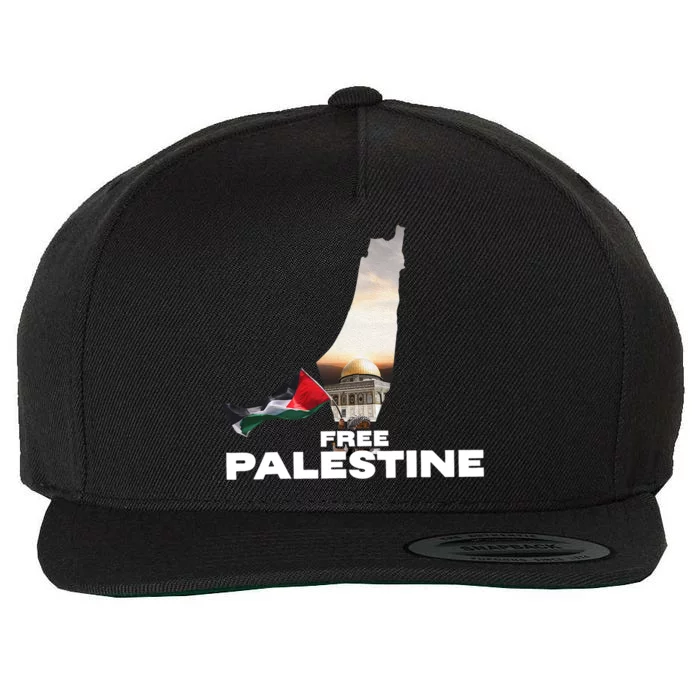 Free Palestine Flag Pray For Palestine Wool Snapback Cap