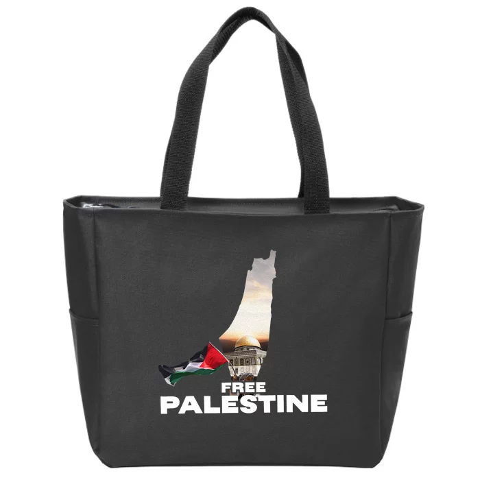 Free Palestine Flag Pray For Palestine Zip Tote Bag