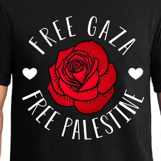 Floral Palestine Free Palestine Gaza Palestinian Support Pajama Set