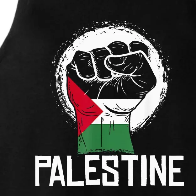 Free Palestine Ladies Tri-Blend Wicking Tank