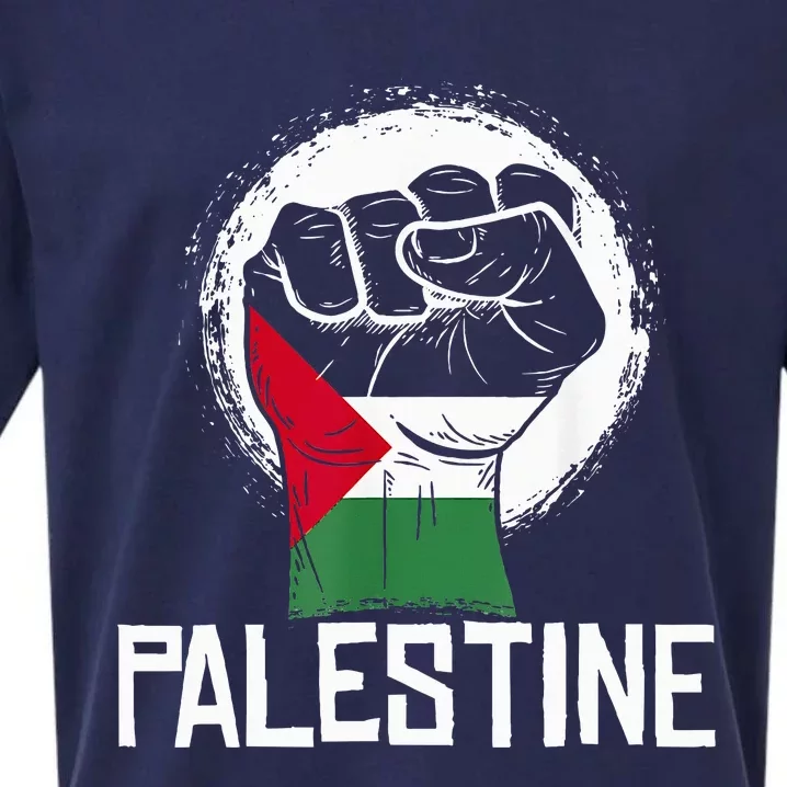 Free Palestine Sueded Cloud Jersey T-Shirt