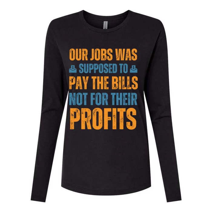 Fair Pay Fair Wages Fight For Income Inequality Funny Gift Womens Cotton Relaxed Long Sleeve T-Shirt