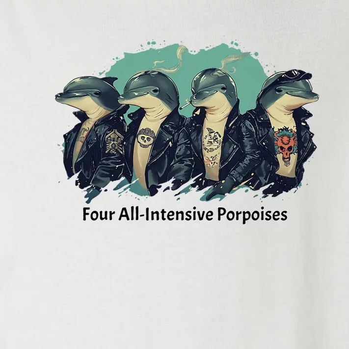 Funny Pun Four All Intensive Porpoises Toddler Long Sleeve Shirt