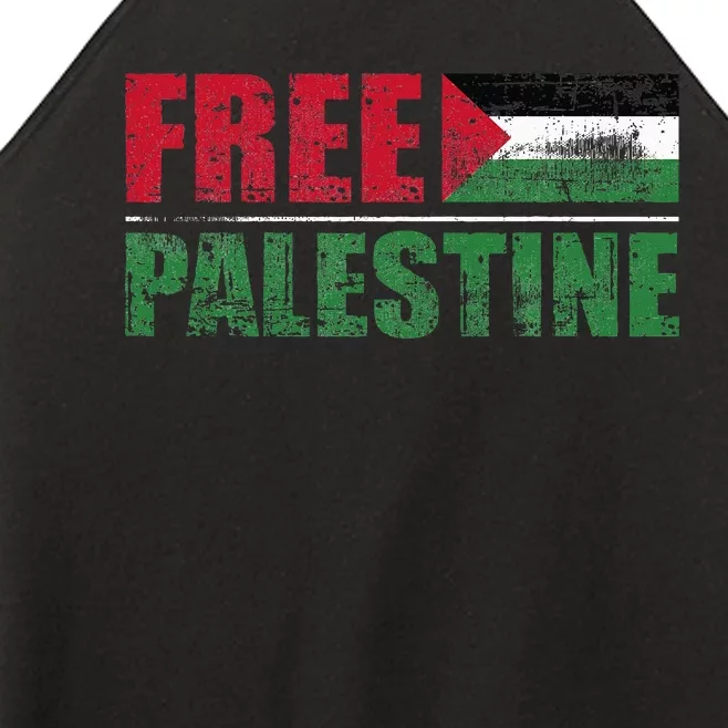 Free Palestine Women’s Perfect Tri Rocker Tank