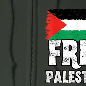 Free Palestine Flag Full Zip Hoodie