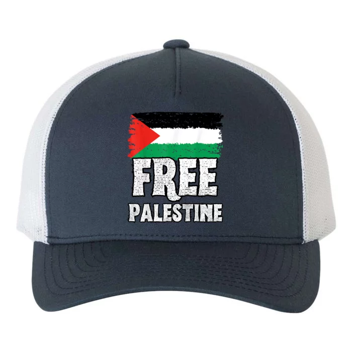 Free Palestine Flag Yupoong Adult 5-Panel Trucker Hat