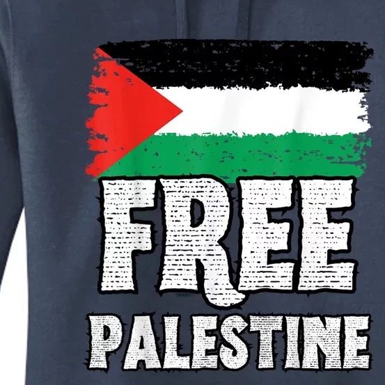 Free Palestine Flag Women's Pullover Hoodie