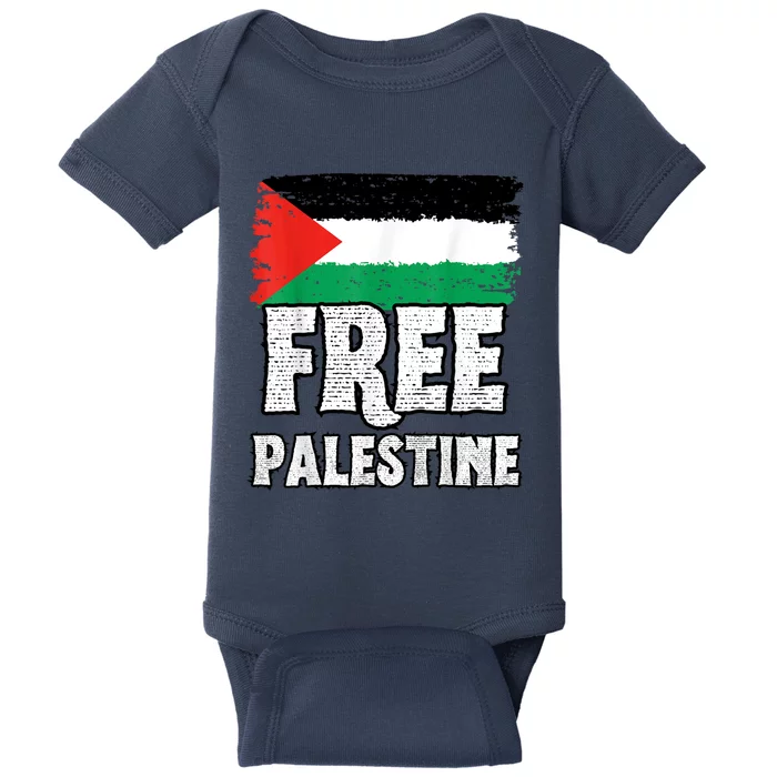 Free Palestine Flag Baby Bodysuit