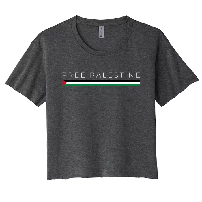 Free Palestine Flag Women's Crop Top Tee