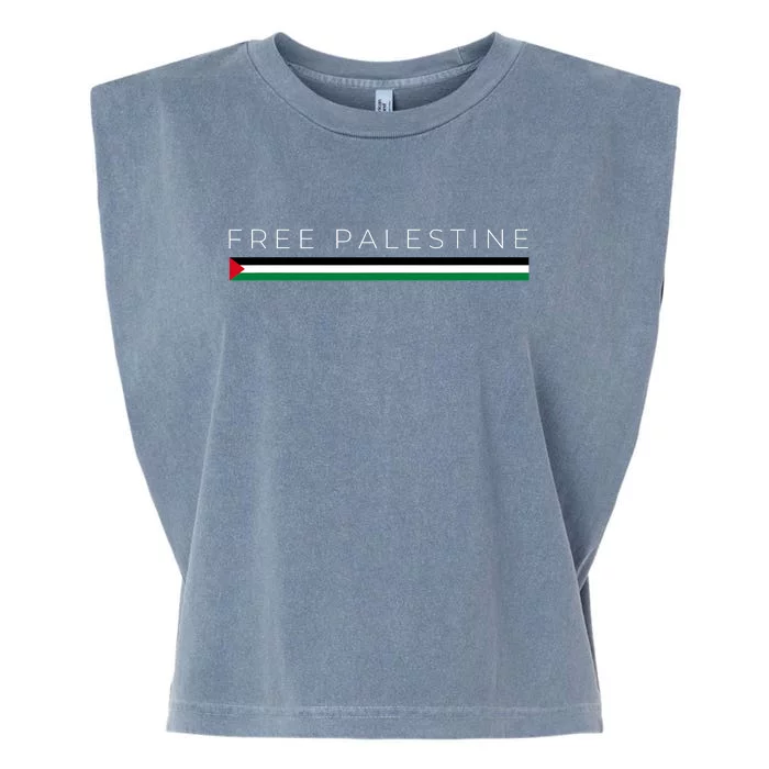 Free Palestine Flag Garment-Dyed Women's Muscle Tee