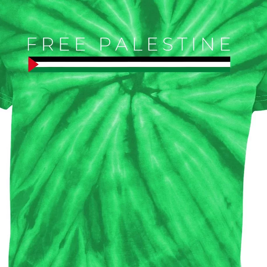 Free Palestine Flag Kids Tie-Dye T-Shirt