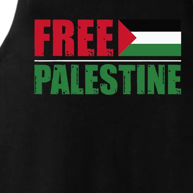 Free Palestine Ladies Tri-Blend Wicking Tank