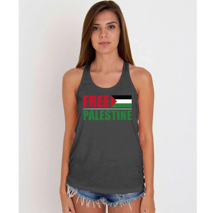 Free Palestine Women's Knotted Racerback Tank