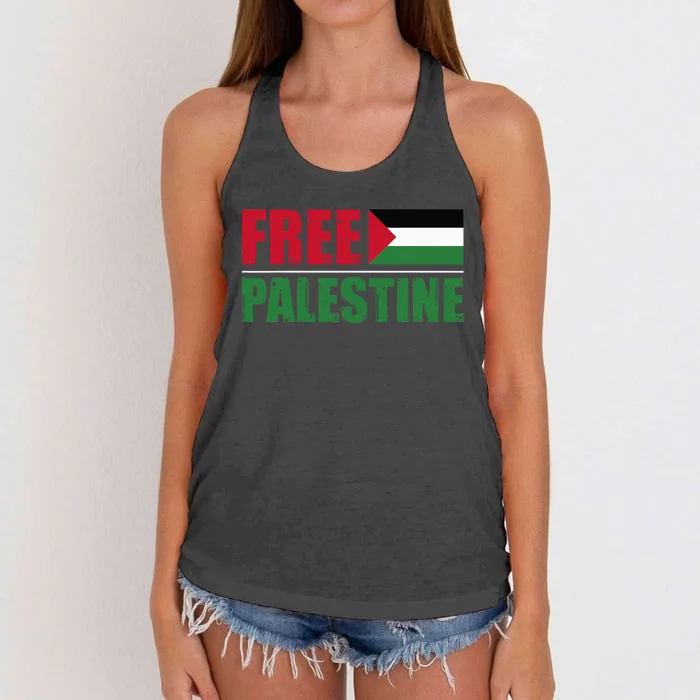 Free Palestine Women's Knotted Racerback Tank