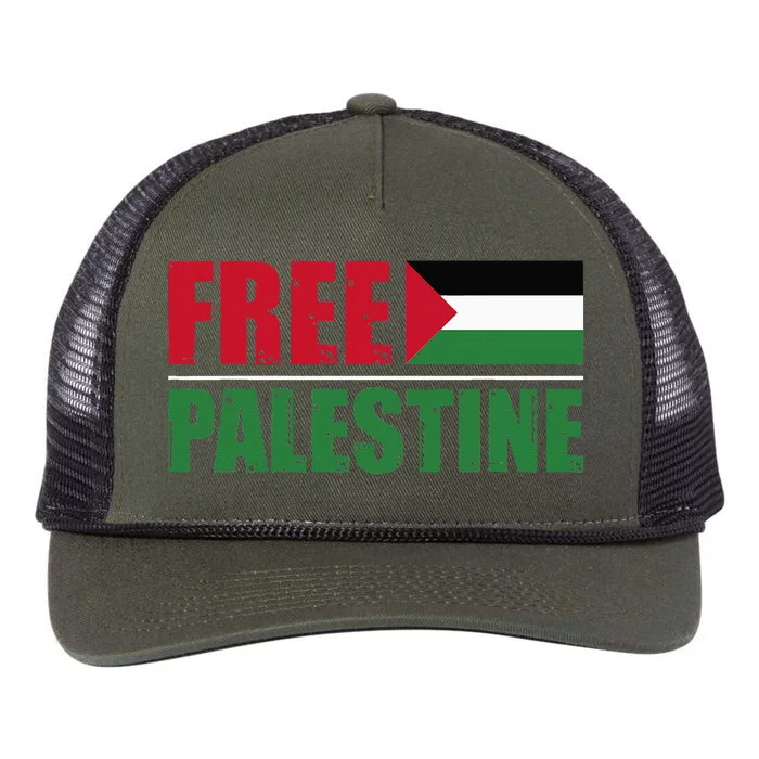 Free Palestine Retro Rope Trucker Hat Cap