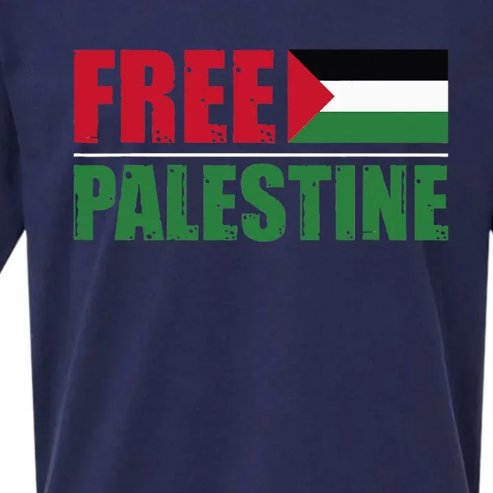 Free Palestine Sueded Cloud Jersey T-Shirt