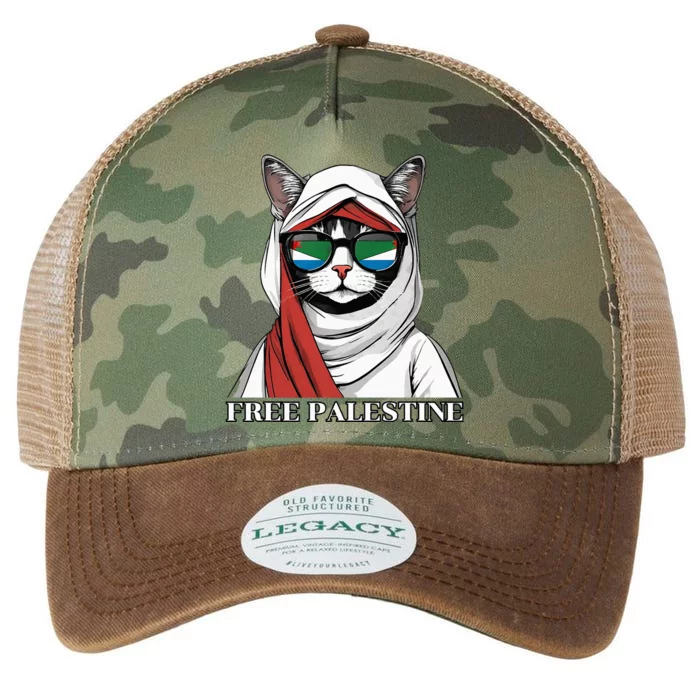 Free Palestine Flag Palestinian Cat Legacy Tie Dye Trucker Hat