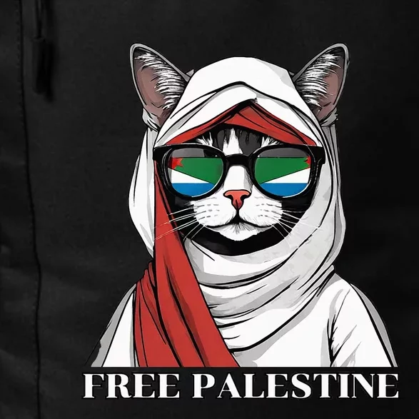 Free Palestine Flag Palestinian Cat Daily Commute Backpack