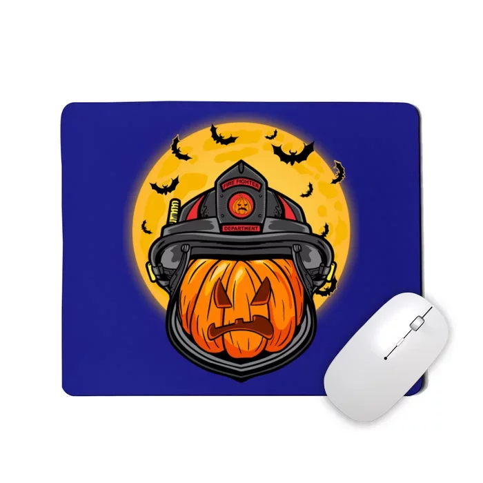 Firefighter Pumpkin Firefighter Halloween Fire Halloween Gift Mousepad