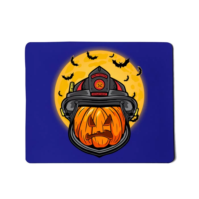 Firefighter Pumpkin Firefighter Halloween Fire Halloween Gift Mousepad