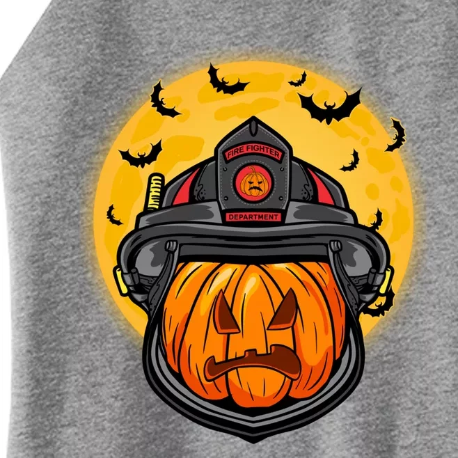 Firefighter Pumpkin Firefighter Halloween Fire Halloween Gift Women’s Perfect Tri Rocker Tank