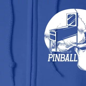 Funny Pinball Fan Skeleton Gaming Gamer Gift Full Zip Hoodie