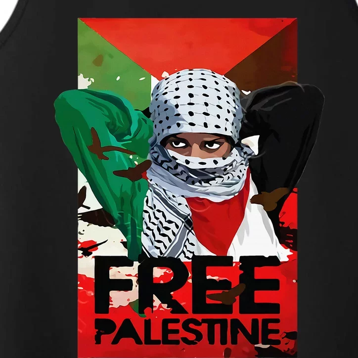 Free Palestine Performance Tank