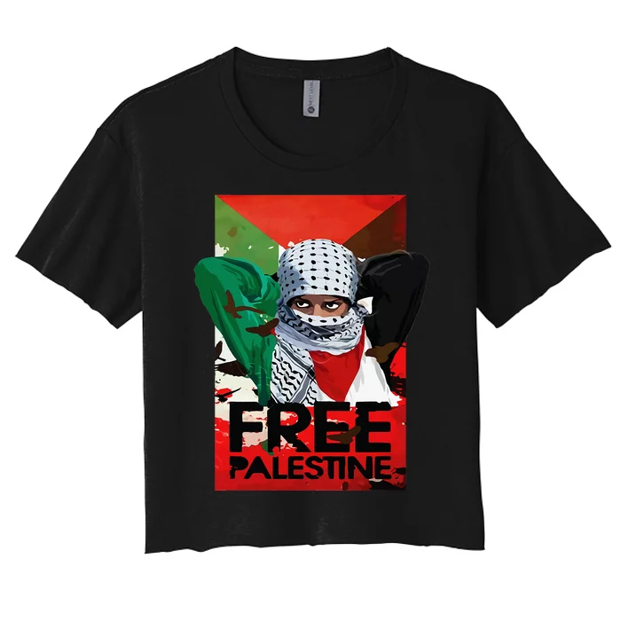 Free Palestine Women's Crop Top Tee