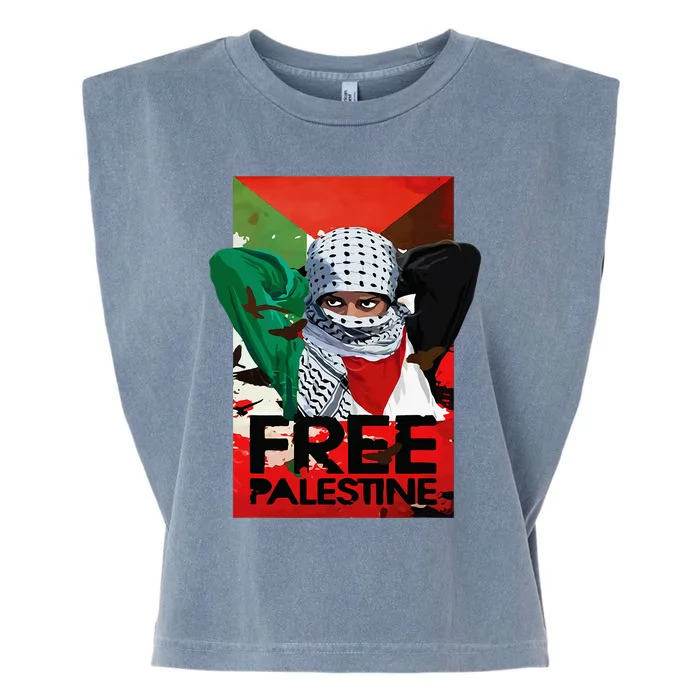 Free Palestine Garment-Dyed Women's Muscle Tee