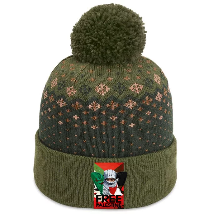 Free Palestine The Baniff Cuffed Pom Beanie