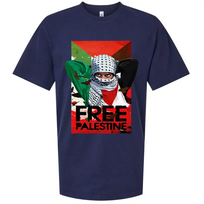 Free Palestine Sueded Cloud Jersey T-Shirt