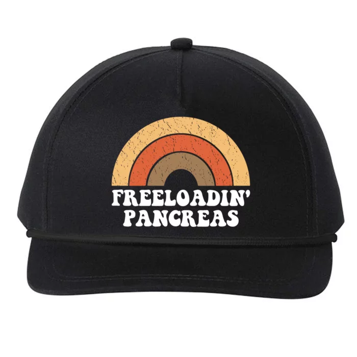 Freeloadin Pancreas Funny Type 1 Diabetes Diabetic Gift Cool Gift Snapback Five-Panel Rope Hat