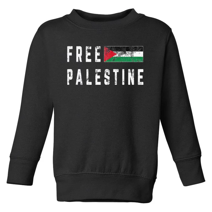 Free Palestine Flag Stand For Peace In The Middle East Toddler Sweatshirt