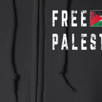 Free Palestine Flag Stand For Peace In The Middle East Full Zip Hoodie