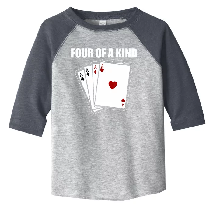 Funny Poker Four Of A Kind Aces Texas Holdem Lucky Poker Toddler Fine Jersey T-Shirt