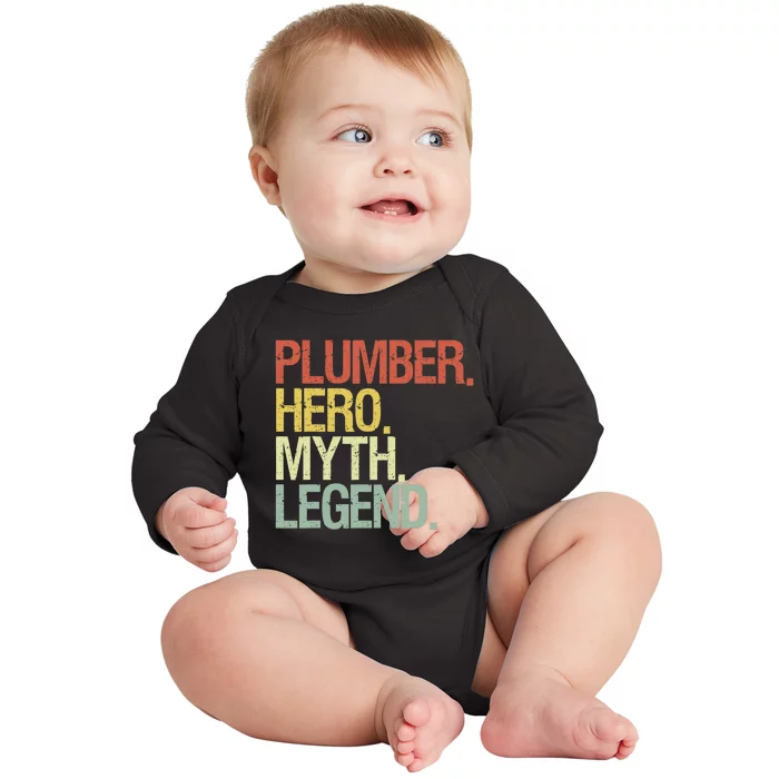 Funny Plumber Baby Long Sleeve Bodysuit