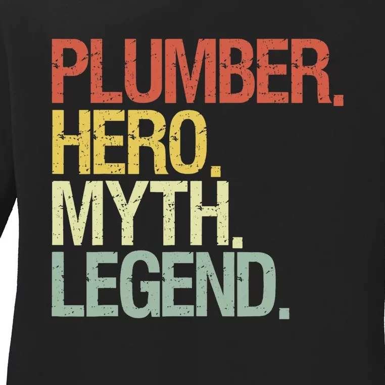 Funny Plumber Ladies Long Sleeve Shirt