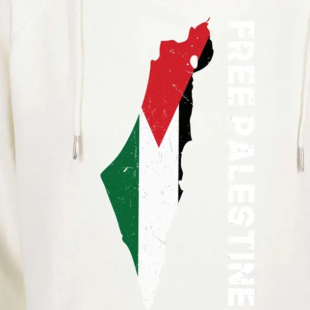 Free Palestine Free Gaza Palestine Flag Arabic Cool Gift Womens Funnel Neck Pullover Hood